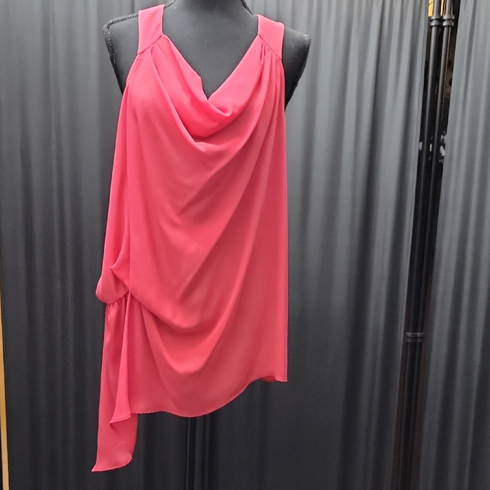Thalia Sodi Hot Pink Draped Top
